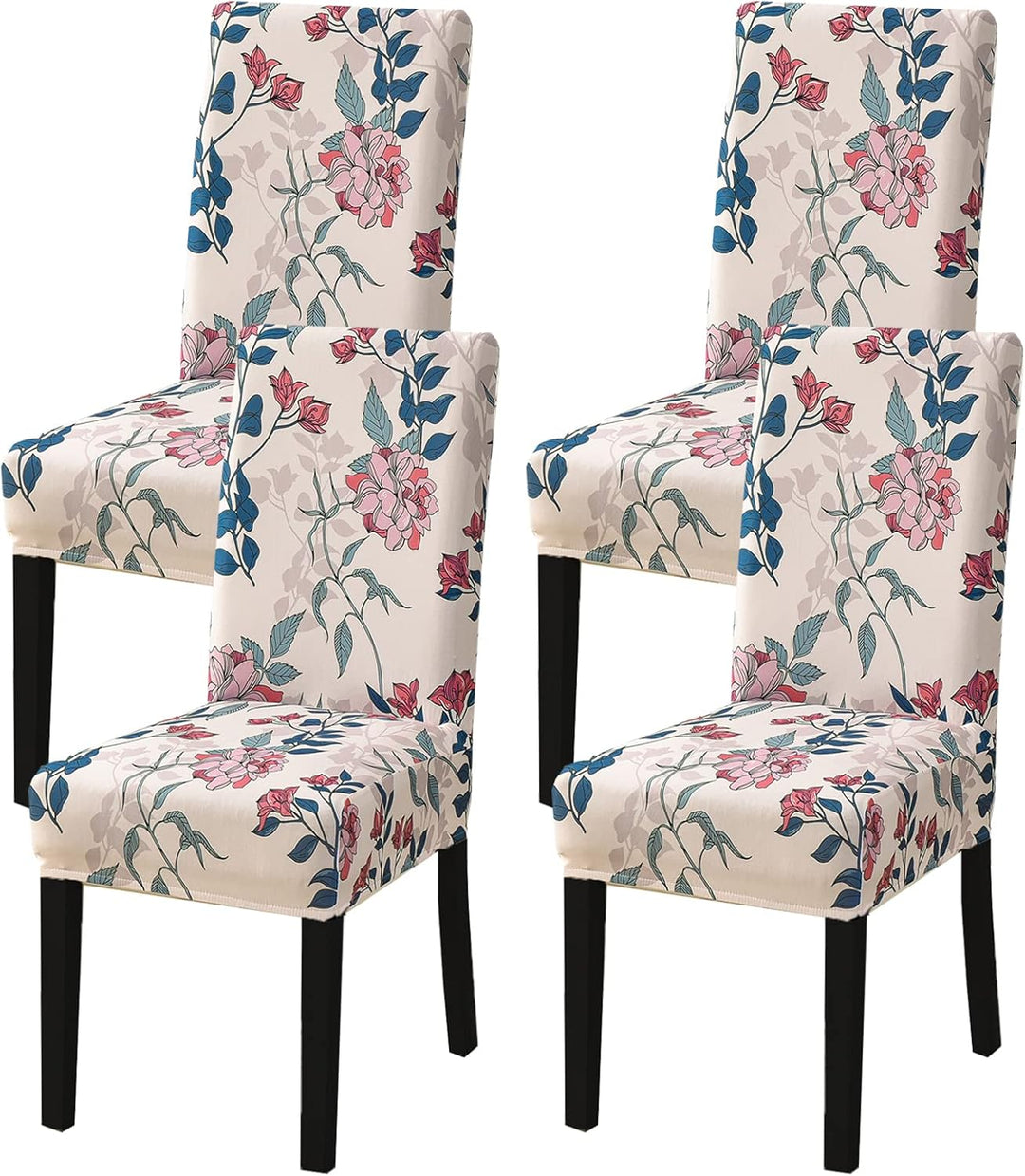 HZDHCLH Stuhlhussen 4er Set Stuhlbezüge Stretch abnehmbar, waschbar, Esszimmerstuhl-Schutzsitz für H