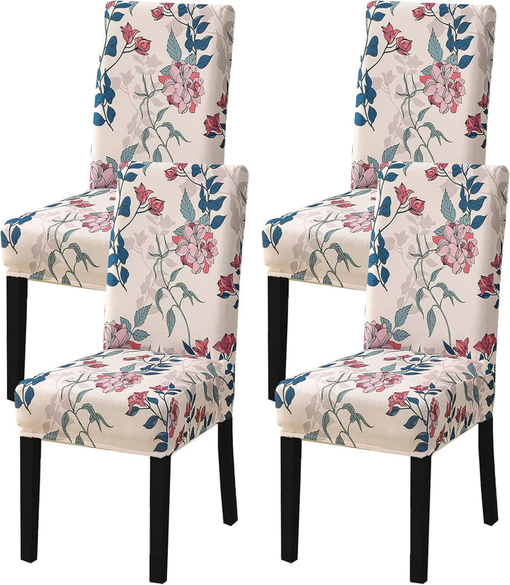 HZDHCLH Stuhlhussen 4er Set Stuhlbezüge Stretch abnehmbar, waschbar, Esszimmerstuhl-Schutzsitz für H