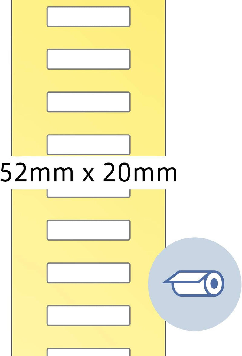 HERMA 4066 Thermodrucker Etiketten, 5000 Stück, 52 x 19,5 mm, selbstklebend, Papier Thermotransfer E