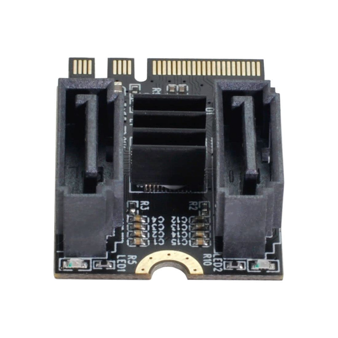 chenyang CY M.2 NGFF Key A+E PCI Express zu SATA 3.0 6Gbps Dual Ports Adapter Converter Festplattene