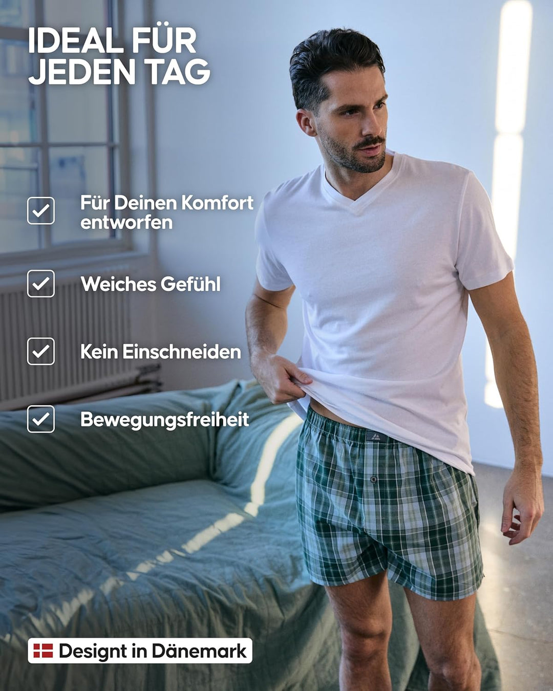 DANISH ENDURANCE American Boxershorts (4er | 6er Pack), 100% Bio-Baumwolle Herren Boxershorts, Weich