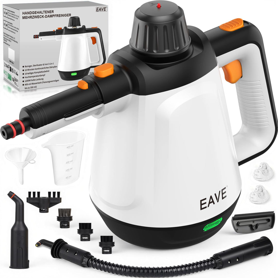 EAVE Dampfreiniger Handgerät, 110℃ Steam Cleaner zur effizienten Reinigung, vielseitiger Dampfreinig