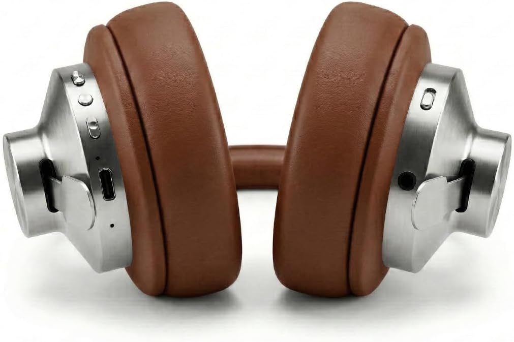 TELEFUNKEN ARCO Classic Edelstahl-Bluetooth-Kopfhörer – Ikonische Ganzmetall-Silhouette mit Luxus-Ha
