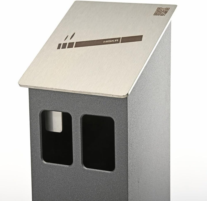 HISKA Standaschenbecher Aluminium | Anthrazit-Grau | Freistehend Anthrazit Grau (Ral