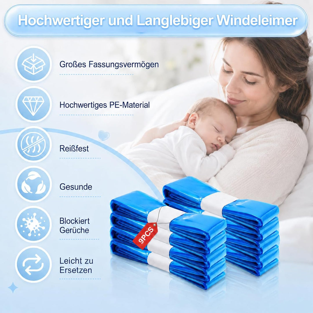 15 Pieces Windeleimer Nachfüllkassetten, Hervorragende Abdichtung und Zähigkeit, Nachfüllfolie winde