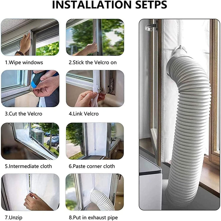 Fensterabdichtung für mobile Klimageräte, Klimaanlagen,3m | Flexible Dichtung für Fenster, Dachfenst