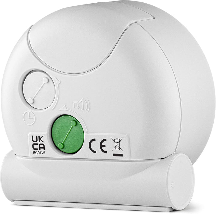 Braun Klassischer analoger Wecker mit Schlummerfunktion und Licht, ruhiges Quarzuhrwerk, Crescendo-A