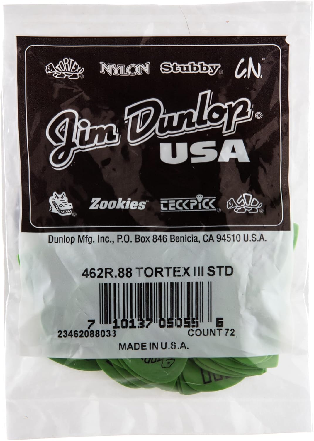Médiators Jim Dunlop 0,88mm Tortex TIII 0,88mm sachet de 72 Sachet de 72 0,88mm, Sachet de 72 0,88mm