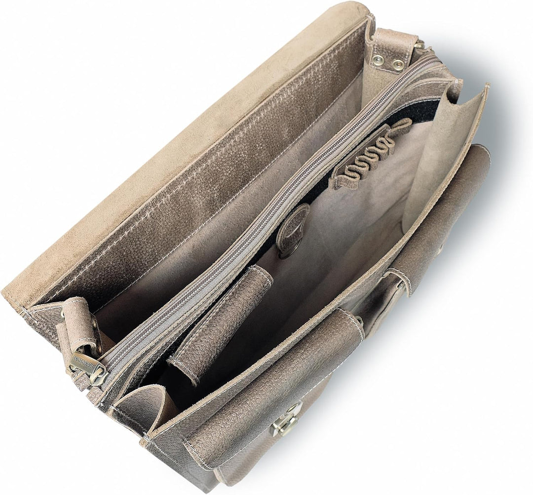 Grosse Aktentasche Lehrertasche Grösse XL aus Leder, für Damen und Herren, in verschiedenen Farben,