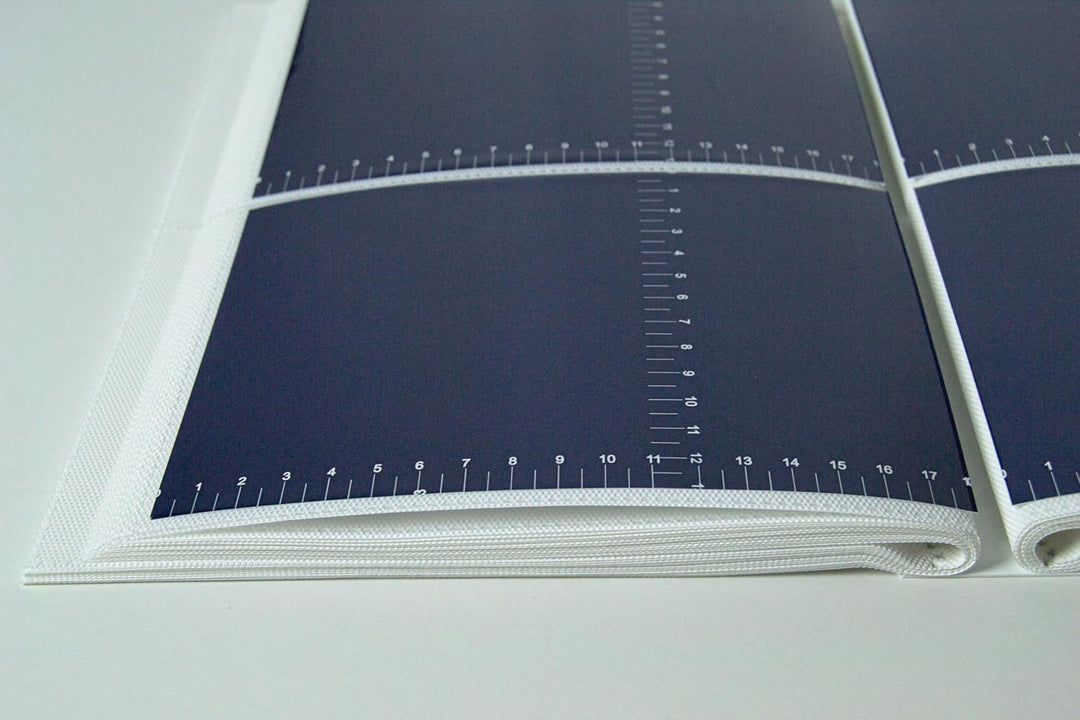 Fotoalbum mit Einsteckfächern 21 x 28 cm für 200 Fotos 13 x 18 cm, Einband aus blauem Baumwollstoff