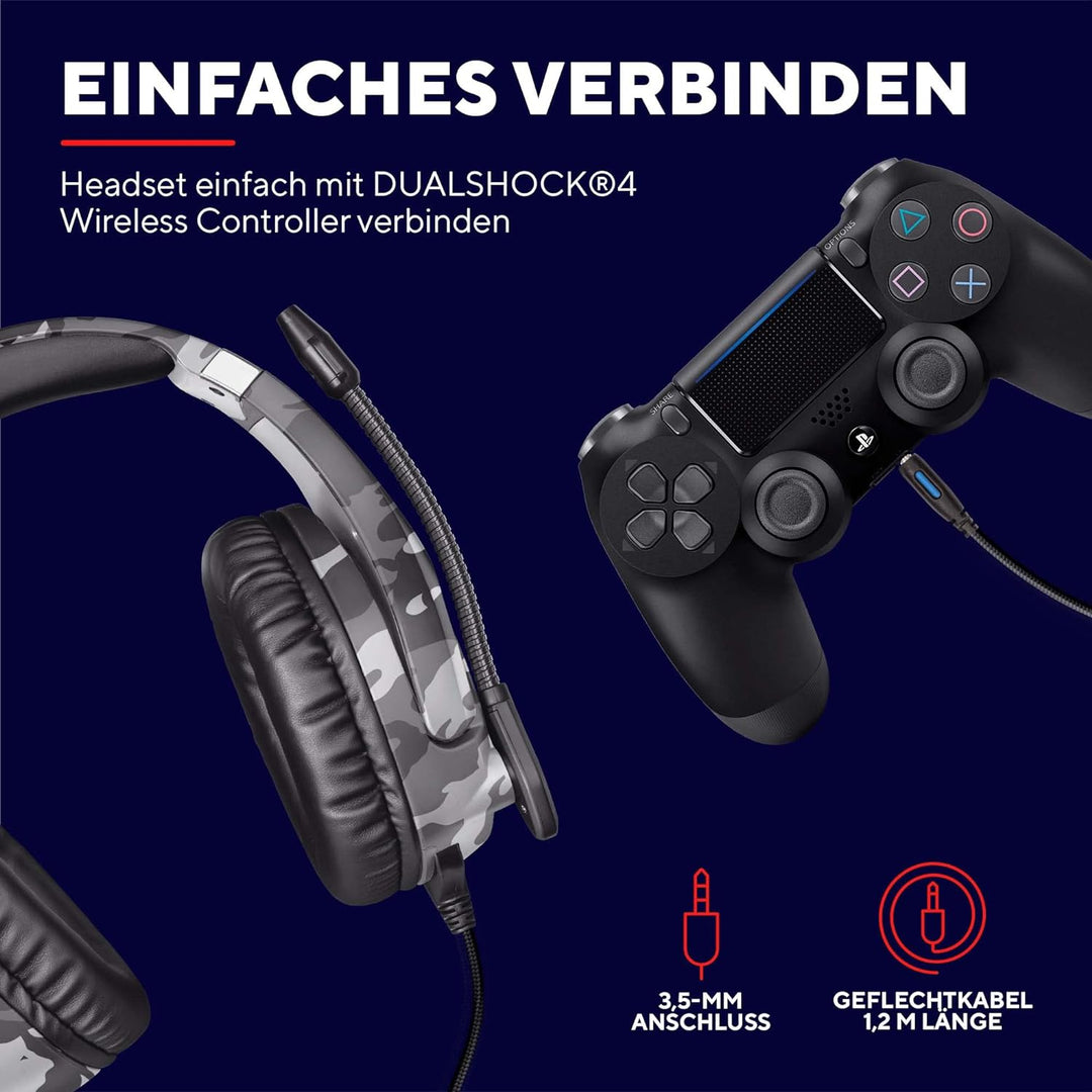 Trust Gaming Headset GXT 488 Forze-G - Offiziell Lizenziert für Playstation - PS4 und PS5 Headset mi
