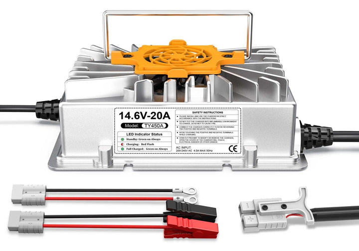 14,6V 20A LiFePO4 Lithium Batterie Ladegerät, LiFePO4 Ladegerät 12V für Lithium Ionen Batterie IP65