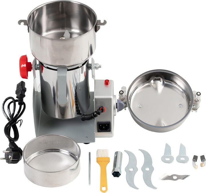 Elektrische Getreidemühle 800 g 3000W – Kaffeemühle Gewürzmühle Edelstahl 28.000 U/min, Profi Zerkle