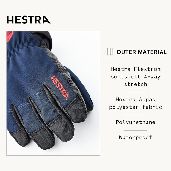 HESTRA Jungen Kid's Ferox Primaloft 5 Finger Handschuhe 6