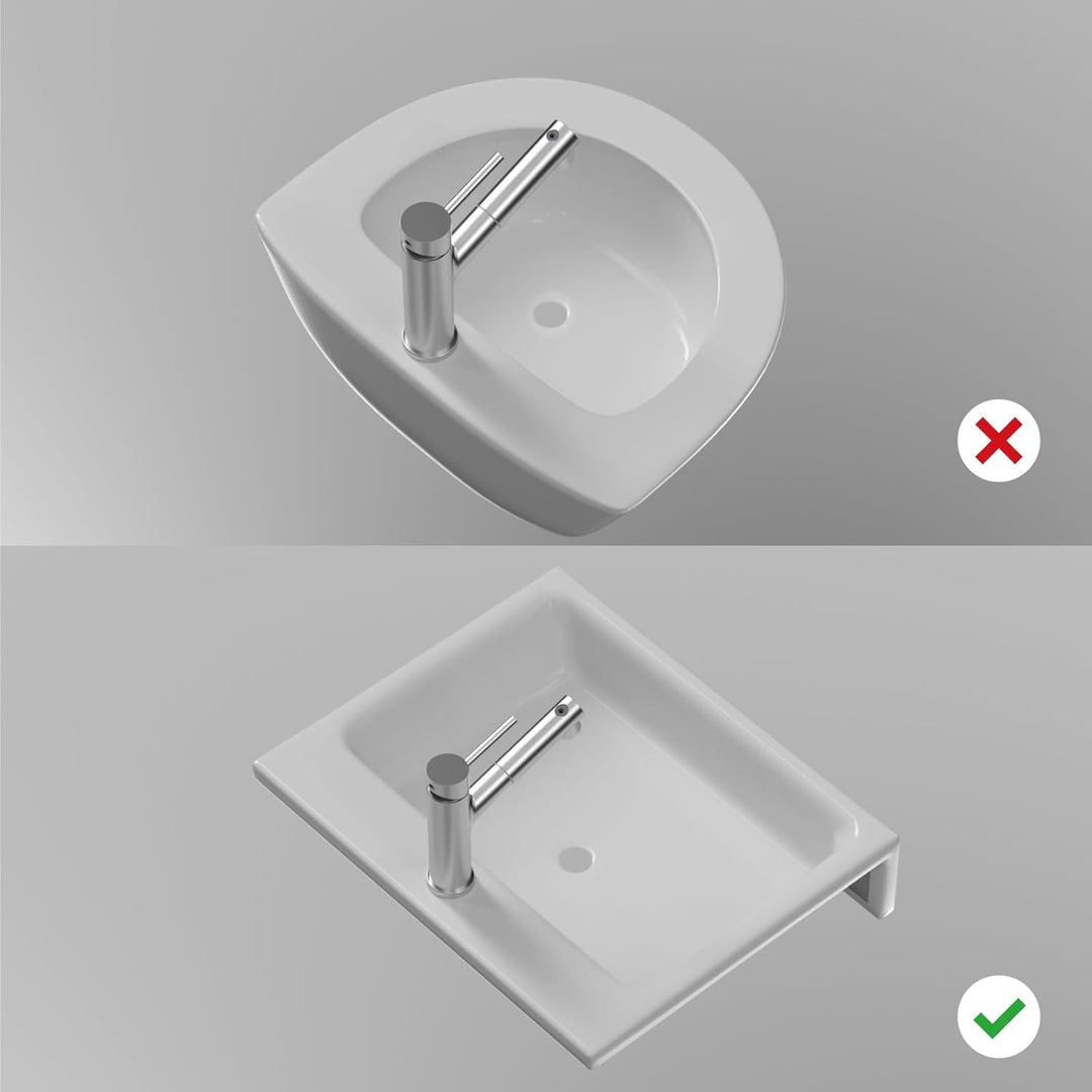 Wasserhahn Bad, SEMANEY Waschtischarmatur mit 3 Modus Brause Ausziehbar, Hochdruck Einhebelmischer M