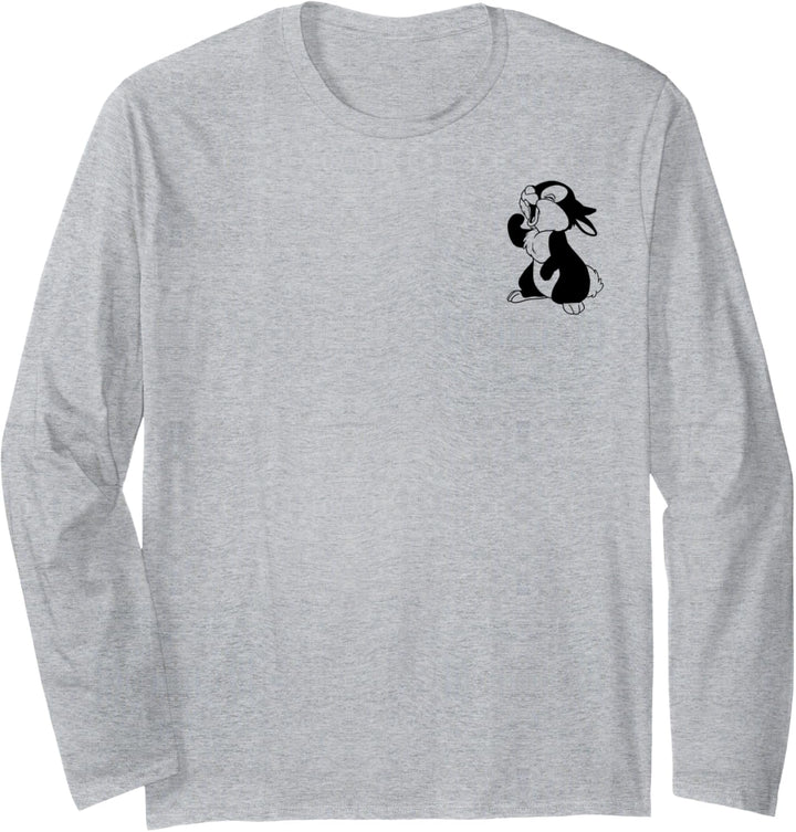 Disney Bambi Thumper Left Chest Vintage Bunny Icon Langarmshirt