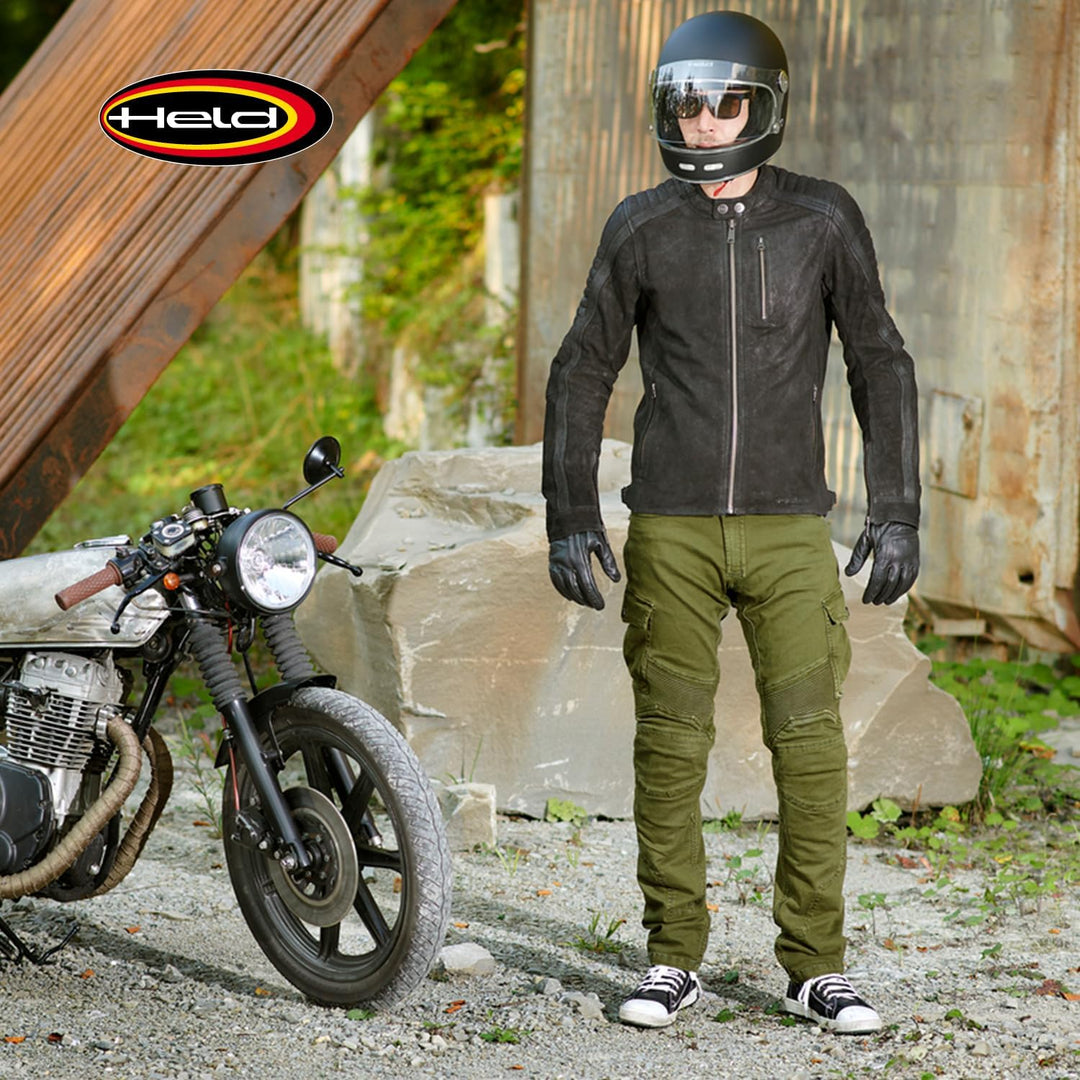 Held Motorradhandschuhe kurz Motorrad Handschuh Classic Rider Lederhandschuh kurz, Unisex, Chopper/C