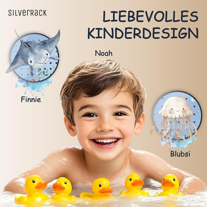 Badewannenmatte Kinder rutschfest [100x40cm] - Antirutschmatte Badewanne BPA frei - Badematte Kinder