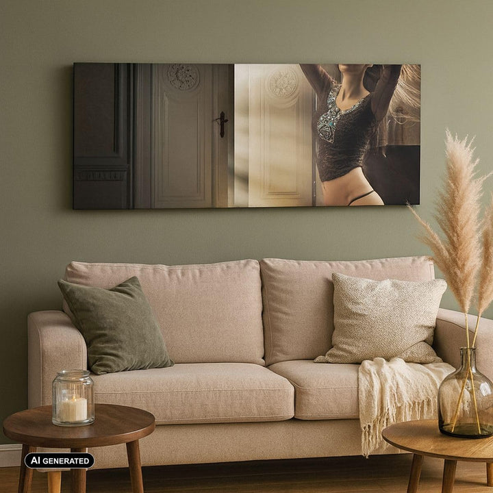 Wandbilder Dekoration Wohnzimmer Schönheit Club Kosmetik Disco Panorama Bilder auf Leinwand 120x50cm