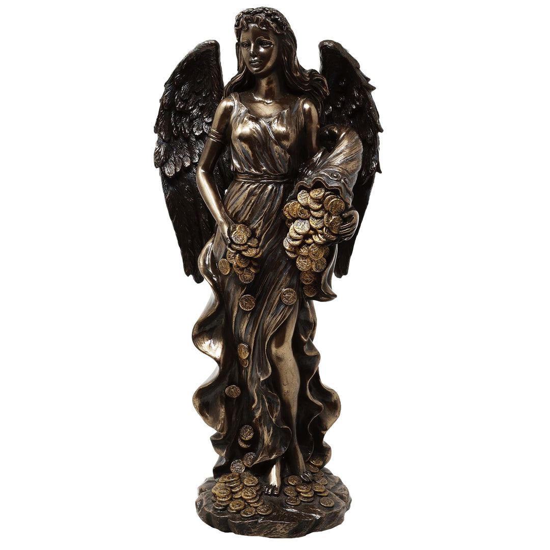 Bronze-figur Fortuna. Römische Göttin. Göttin des Glücks.