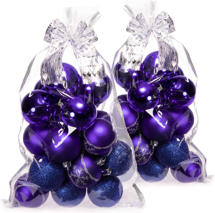 com-four® 40x Weihnachtskugeln, Christbaumkugeln bruchsicher aus Kunststoff für Weihnachten, Baumsch