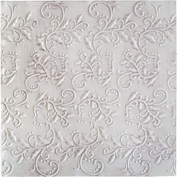 PrimoLiving Metall Blumenhocker/Beistelltisch antikweiss eckig Gr. L (P-791), Gr. L (P-791)
