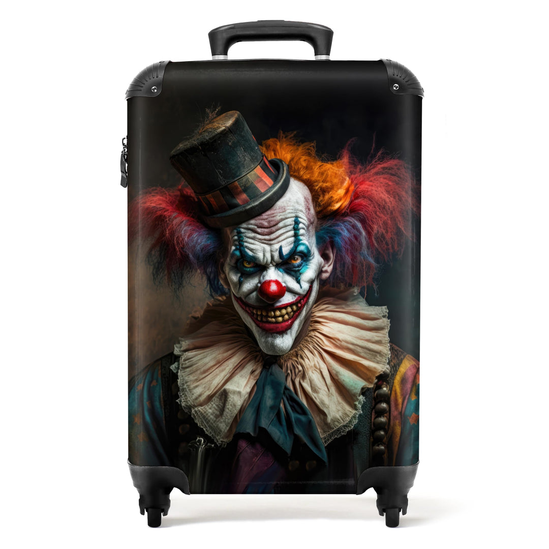 NoBoringSuitcases.com® Koffer Handgepäck Trolley Rollkoffer Kleine Reisekoffer mit 4 Rollen - Clown