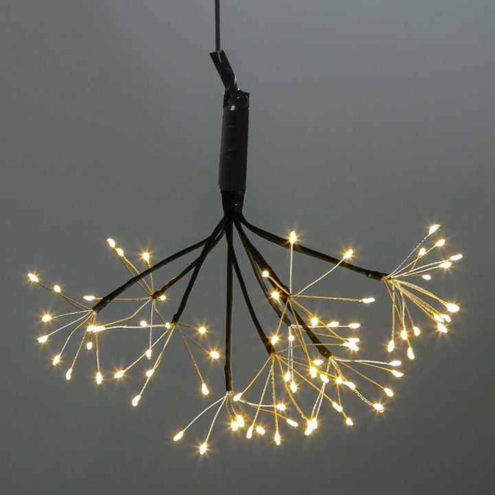 LED Feuerwerk Leuchte hängender Polarstern Pusteblume Firework 100 LED 25cm 8 Modi Fernbedienung für
