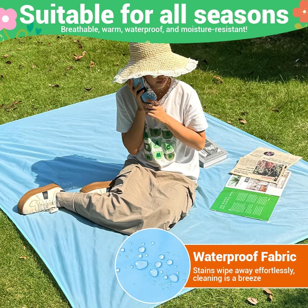 Picknickdecke wasserdicht, 150 x 100 cm Mini picknickdecke, Wasserdicht und schmutzabweisend, Ultral