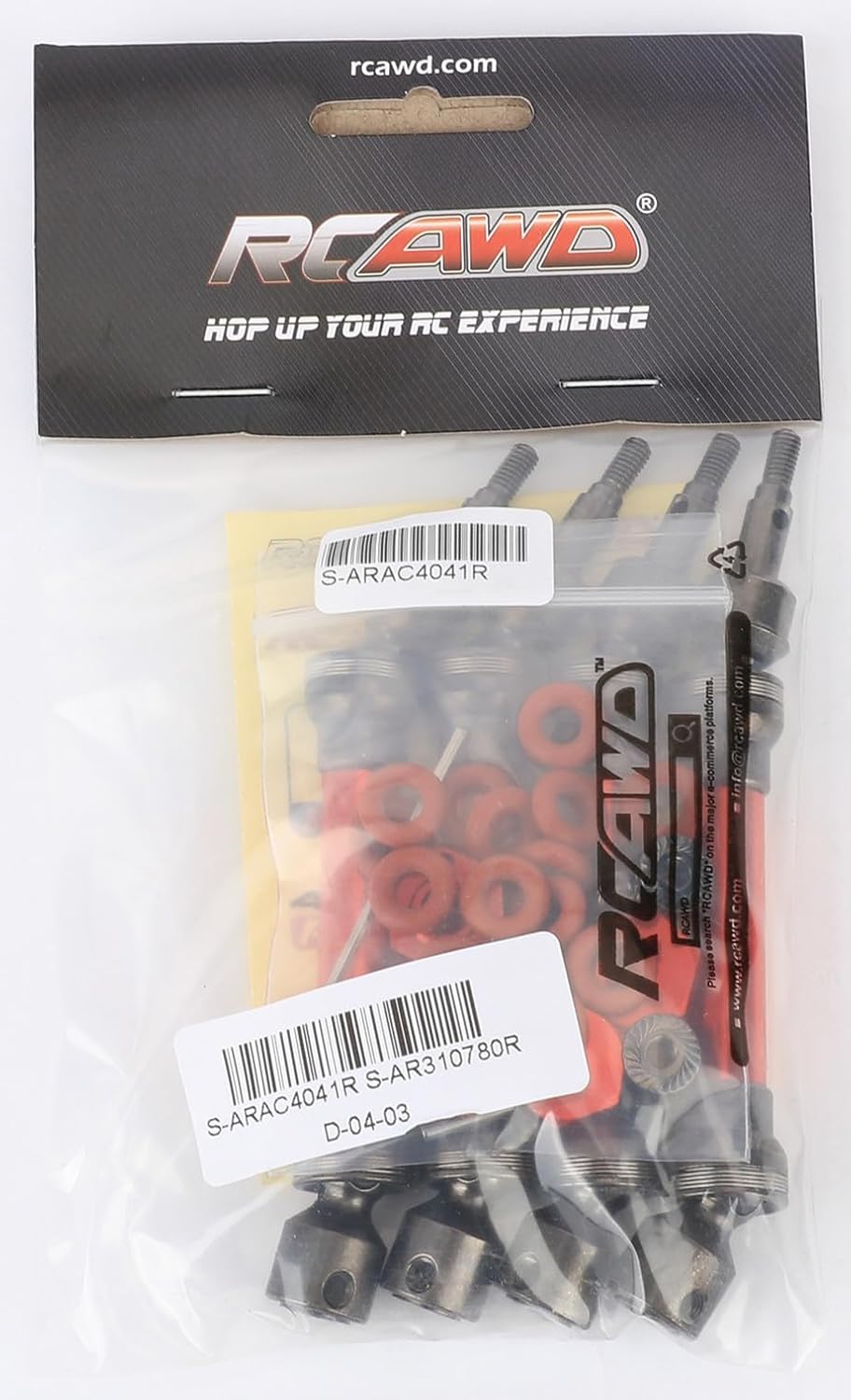 RCAWD ARRMA Antriebswellen Set,Metall Universal Vorder- und Hinterrad antriebswelle für 1/10 ARRMA 3