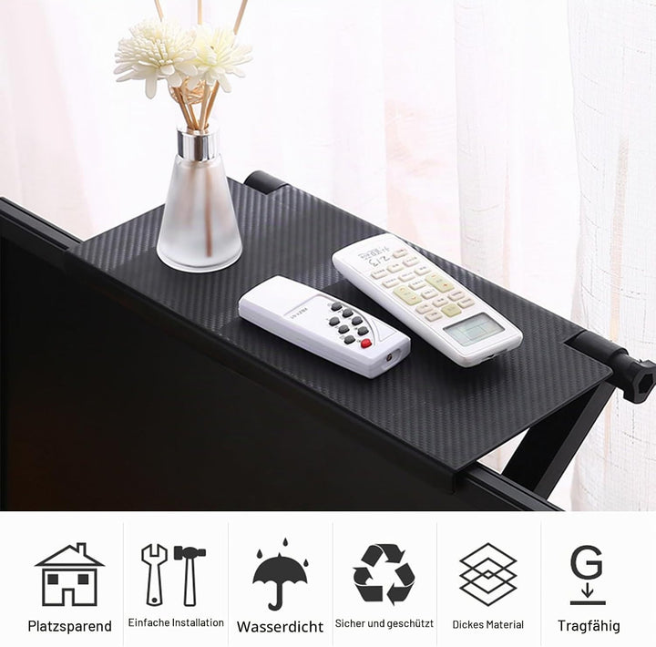 TV Top Regal,Regerly 4 Stück Bildschirm Oberes Regal Screen Top Shelf Verstellbares Oberes Ablagefac