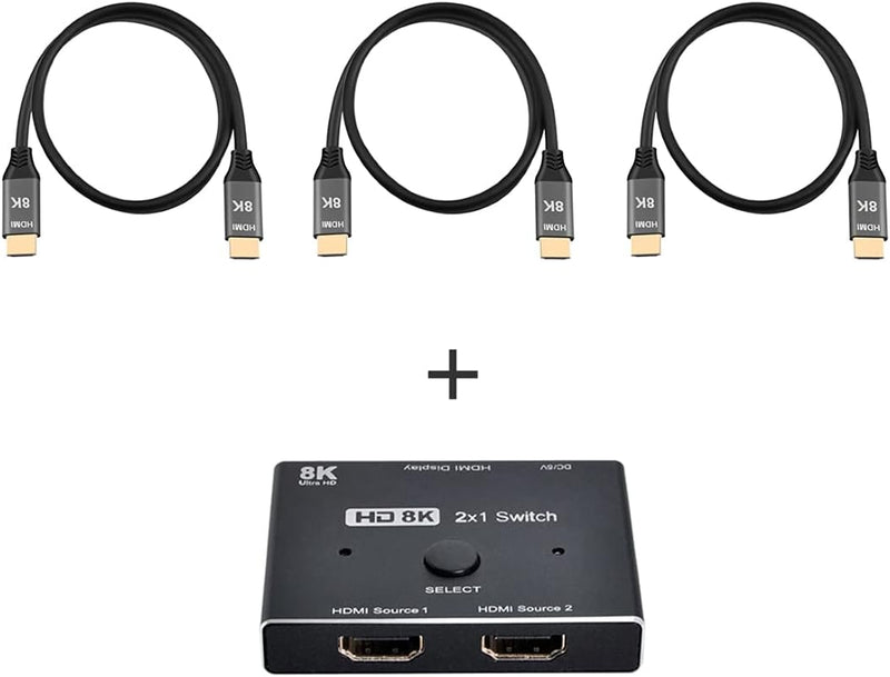 ChenYang CY HDMI Ultra-HD Konverter 8K@60hz kompatibler 2.1 Switch 2-IN-1-OUT UHD Hub Unterstützt HD