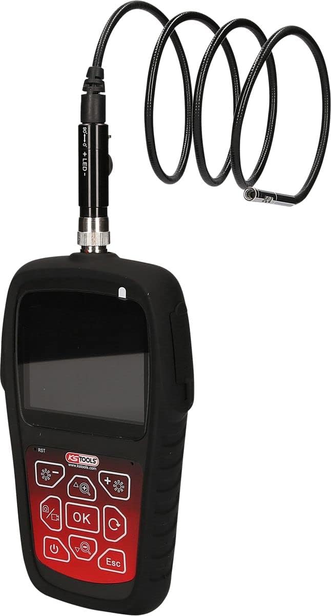 KS Tools 550.7500 HD-Videoskop-Satz mit Ø 6,0 mm 0° und 90° HD Frontkamera-Sonde, umschaltbar, 5-tlg