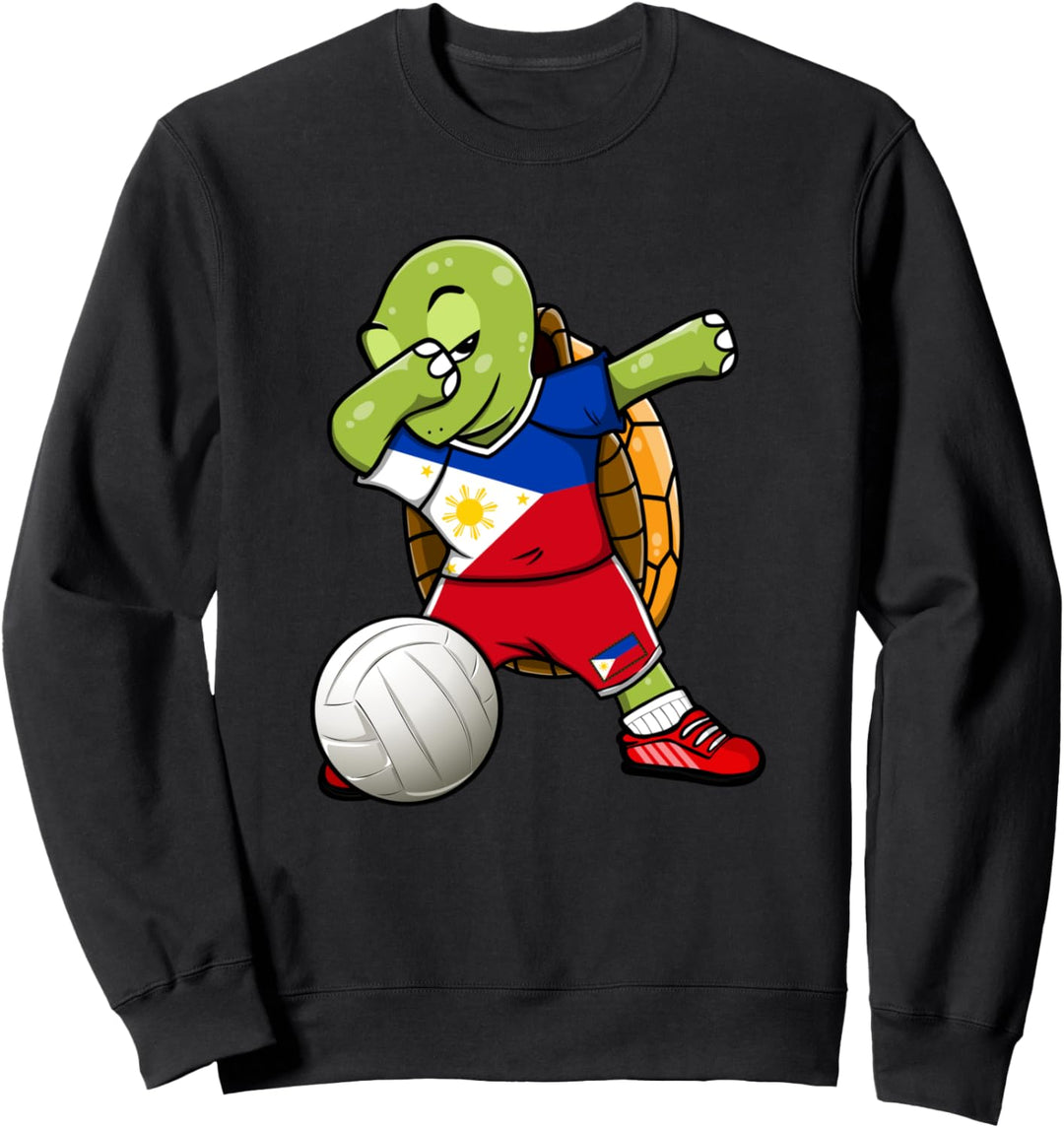Dabbing Schildkröte Philippinen Volleyball Mannschaft Sport Sweatshirt