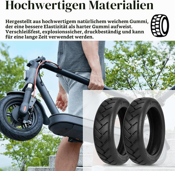2 Stück 250 * 54 Schlauchloser Reifen 10 Zoll Tubeless Reifen für Xiaomi 4Pro/ 4Lite Electric Scoote