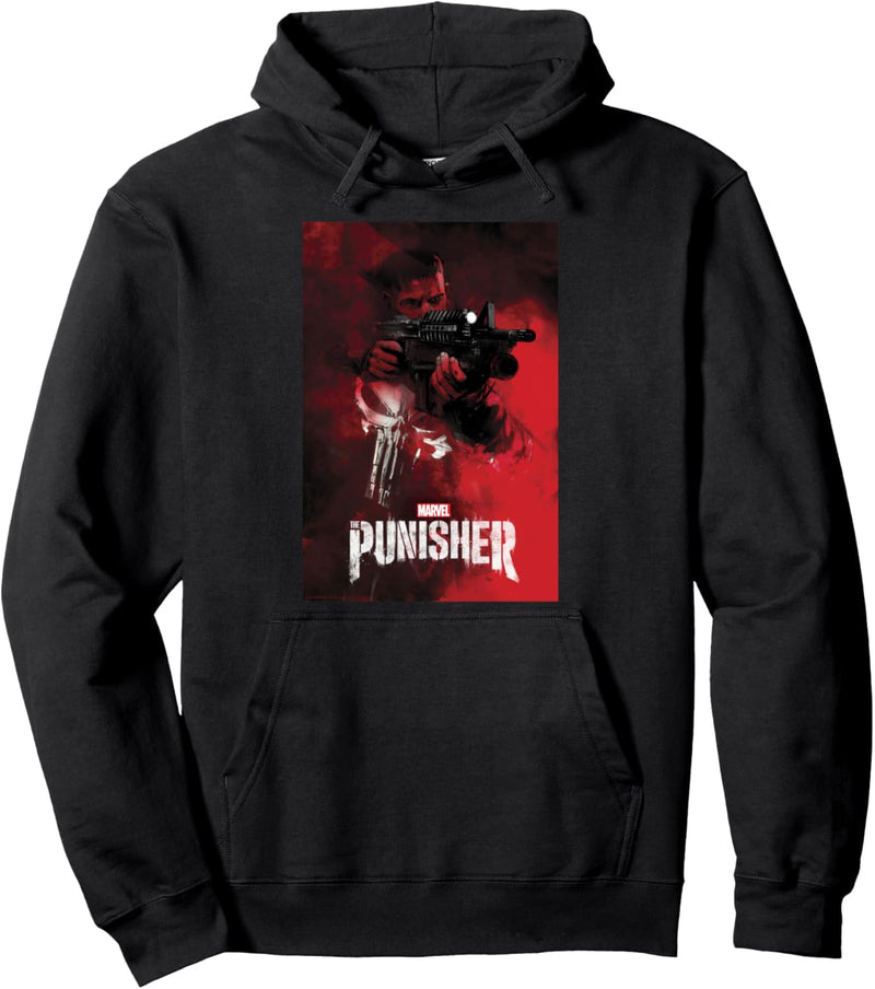 Marvel The Punisher Paint Texture Poster Pullover Hoodie