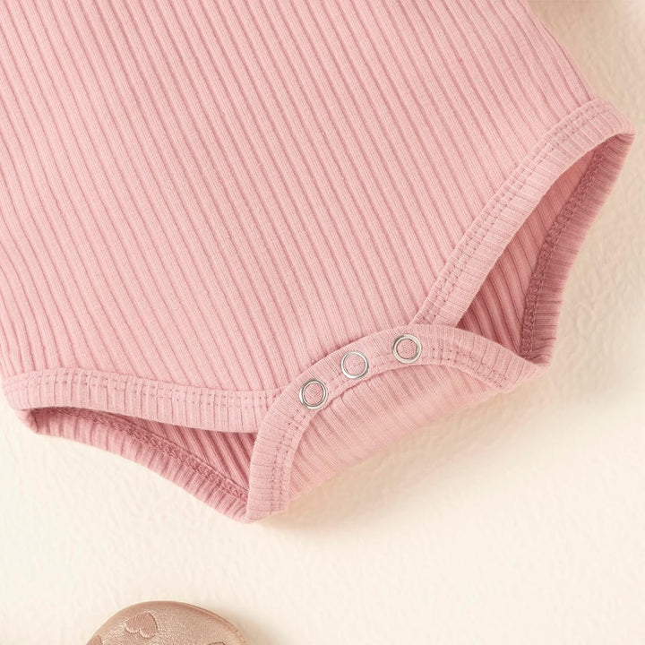 Neugeborenes Baby Mädchen Kleidung Rüschen Strampler + Schleife Denim Hosen Outfits Set 9–12 Monate