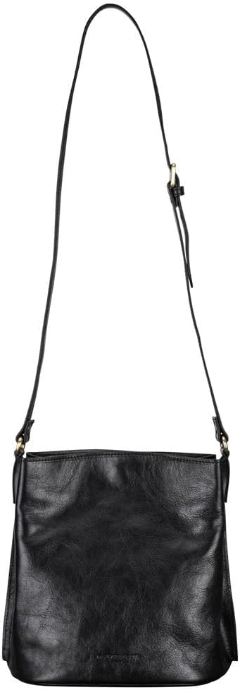 Maxwell Scott Hochwertige Leder Bucket Bag Handtasche Palermo in Schwarz, Schwarz