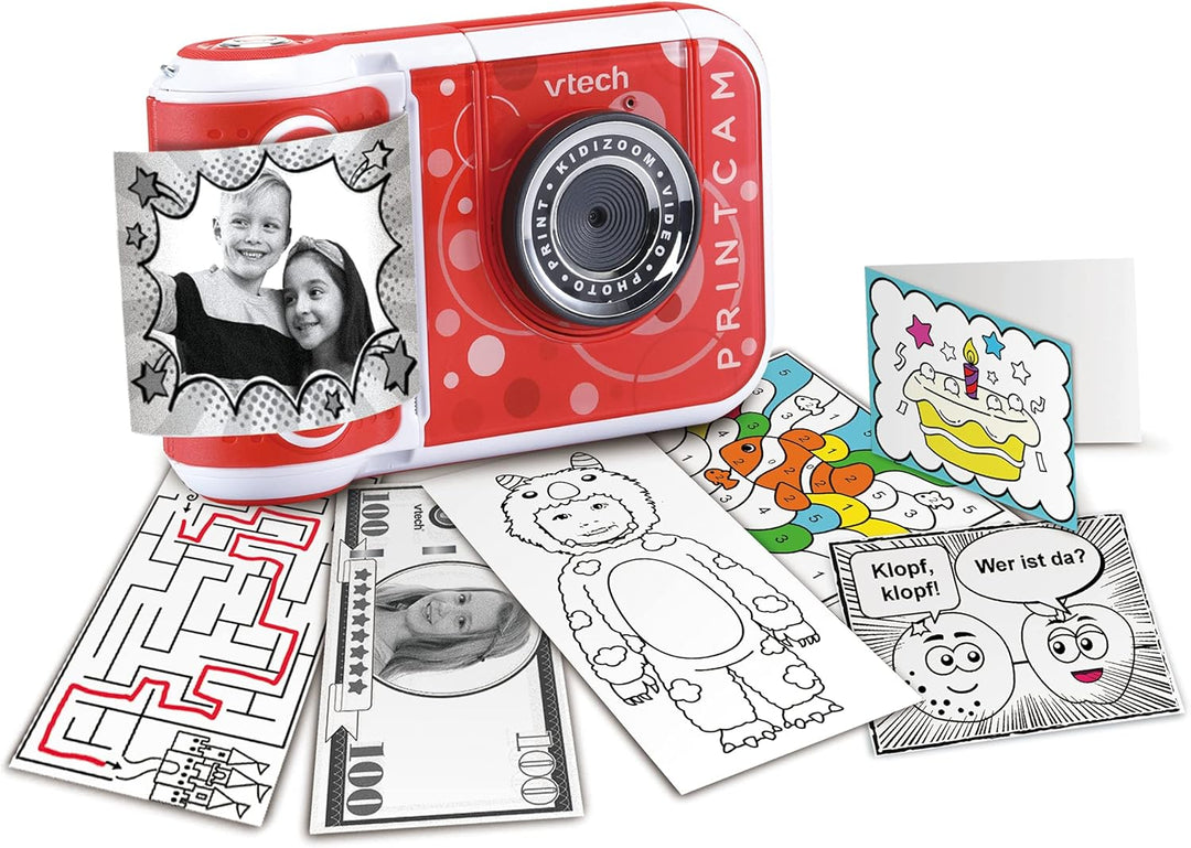 VTech KidiZoom Print Cam – Sofortbild-Kinderkamera mit Druckfunktion, Selfie- und Videofunktion, 4-1