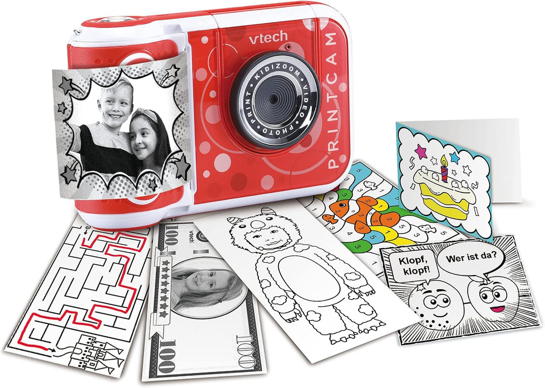 VTech KidiZoom Print Cam – Sofortbild-Kinderkamera mit Druckfunktion, Selfie- und Videofunktion, 4-1