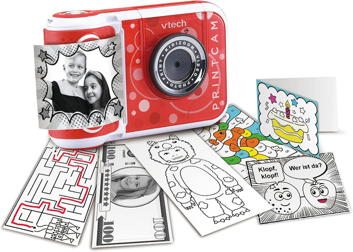 VTech KidiZoom Print Cam – Sofortbild-Kinderkamera mit Druckfunktion, Selfie- und Videofunktion, 4-1