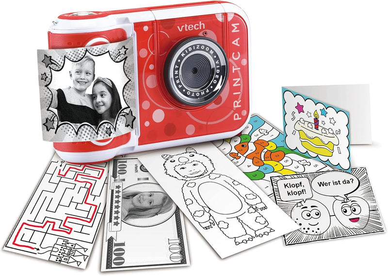 VTech KidiZoom Print Cam – Sofortbild-Kinderkamera mit Druckfunktion & Intenso microSDXC 64GB Class