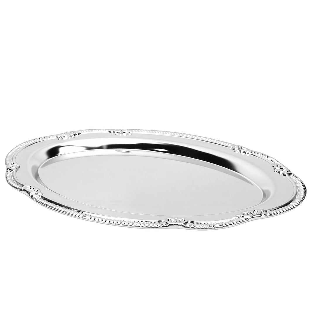 Zerodis Desserttablett, Vintage-Servierplatte aus Metall Im Hofstil mit Gravur, Dekorative Servierpl
