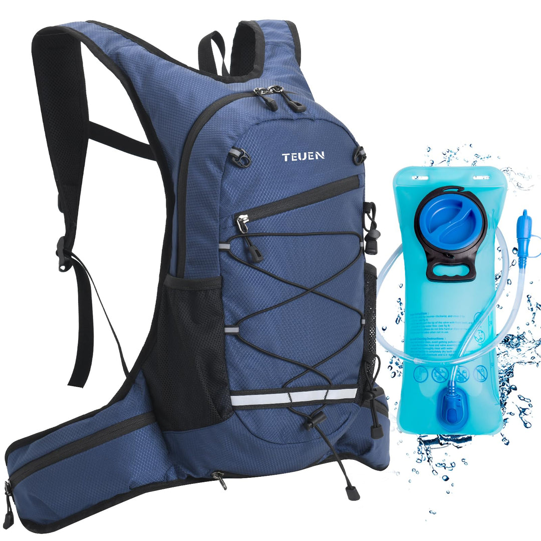 Trinkrucksack mit Trinkblase 2L Klein Laufrucksack Joggen für Damen Herren, Leichter Laufen Rucksack