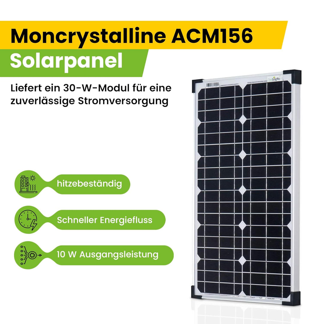 Offgridtec 30W MONO 12V Solarpanel, 30W