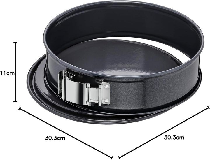 Original Kaiser La Forme Plus Springform 28 cm rund, 2 Böden, Flach- und Rohrboden, SafeClick-Versch