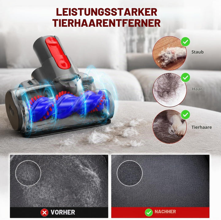 Mini Motorisierte Bürstenkopf Kompatibel Mit Dyson V7 V8 V10 V11 V15 Staubsauger Anti Verwirr Haar S