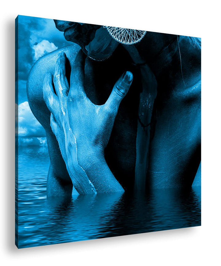 deyoli Erotisches Kunstwerk Format: 60x60 Effekt: Zeichnung als Leinwandbild, Motiv auf Echtholzrahm