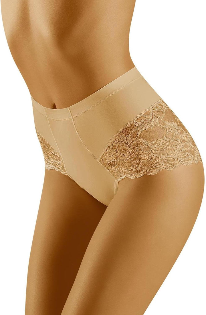Wolbar Damen Sexy Shapewear-Slips Spitze Miederslip Hohe Taille Figurformende WB184, S (3-er Pack) B