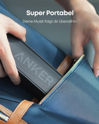 Anker SoundCore Kompakter Bluetooth 4.2 Lautsprecher, 24 Stunden Wiedergabe, Intensiver Bass, Integr